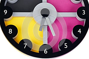 Multi-colored clock