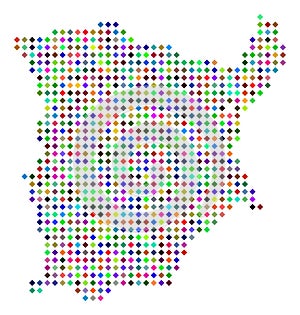 Multi Colored Dot Koh Samui Map