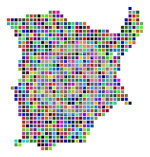 Multi Colored Dot Koh Samui Map