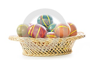 Multi-colored Easter eggs