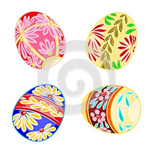 Multi-colored Easter eggs