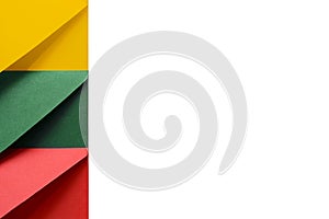 Multi colored envelopes look like flag of Lithuania