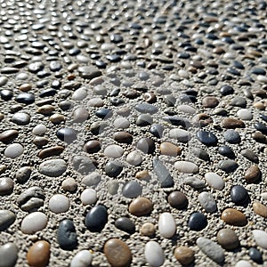 Multi-Colored Exposed Aggregate Pavement