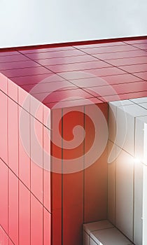 Multi colored facade mall