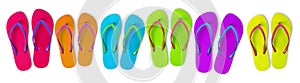 Multi-colored flip-flops