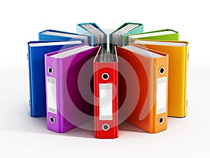 Multi-colored folders