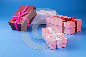 Multi-colored gift boxes