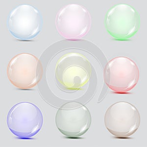 Multi-colored glass balls