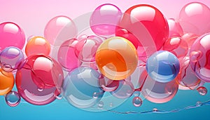 Multi-colored glass drops. Abstract background