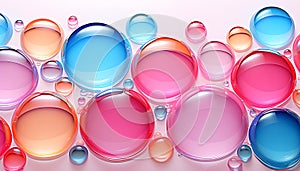 Multi-colored glass drops. Abstract background