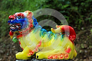 Multi-colored lion stone, Fujian, China