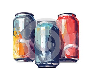 Multi colored liquid drops in abstract bottle design