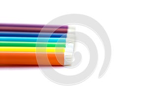 multi-colored markers isolated on white background art