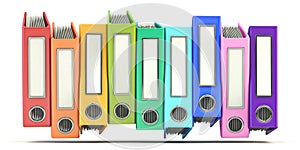 Multi colored office folders bunch 3D