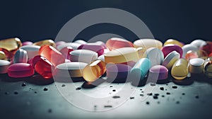 Multi-colored pain pills