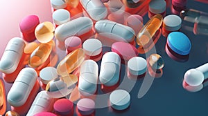 Multi-colored pain pills