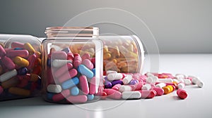 Multi-colored pain pills