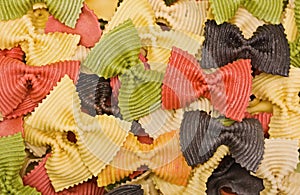 Multi-colored pasta