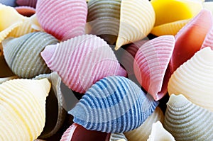 Multi-colored pasta background