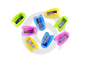 Multi-colored pencil sharpeners