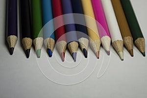 Multi-colored pencils.