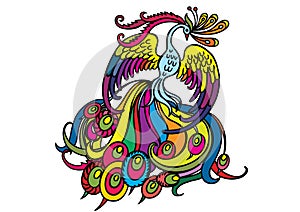 Multi-colored phoenix