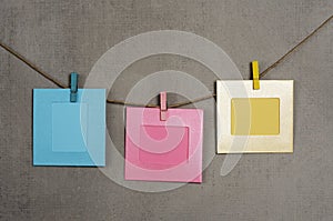 Multi colored photo frames