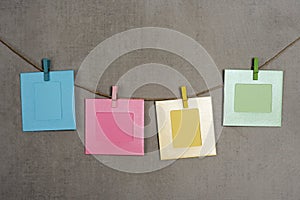 Multi colored photo frames