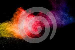 Multi Colored powder splash