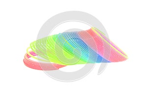 Multi-Colored Rainbow Spring Toy Isolated