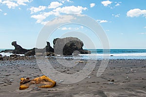 Multi colored Rocks at Playa El Tunco, El Salvador