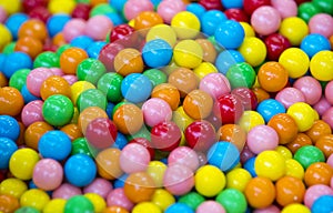 Multi-colored round sweet candies photo