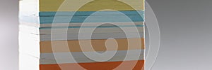 Multi-colored stack of paper for notes, close-up