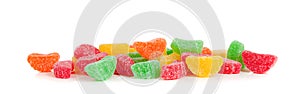 Multi-colored sugared fruit chews