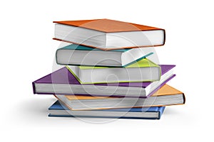 Multi colored textbooks