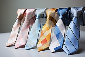 Multi-colored ties. Generative AI