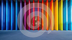 Multi-colored vertical slats