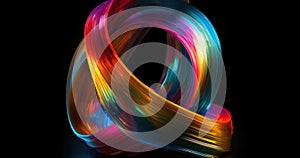 Multi colored vortex swirl spin background AI Generative.