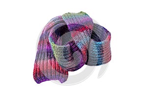 Multi-colored winter scarf.