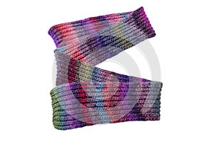 Multi-colored winter scarf.