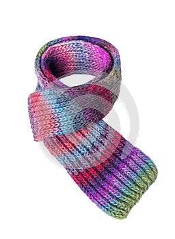 Multi-colored winter scarf.