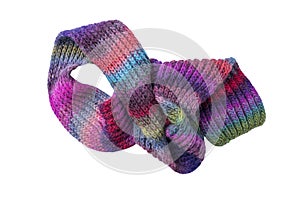 Multi-colored winter scarf.