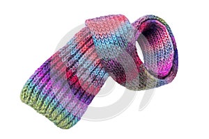 Multi-colored winter scarf.