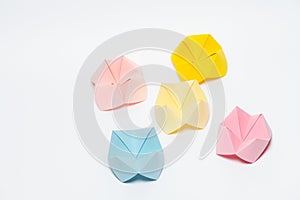 Multi colors paper fortune teller