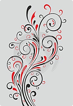 multi colour floral branch. Decorative filigree floral design stencil cdr x6 by nayab