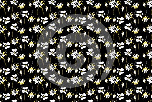 multi colour floral print blackcolour flower pattern flower bunch botnical flower