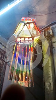 Multi colour special lamp flr god decoration