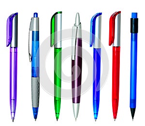 Multi-coloured ball pens