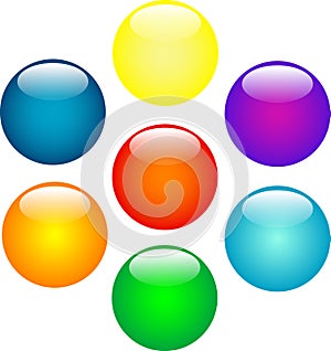 Multi-coloured balls