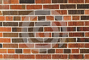 Multi coloured brick wall background